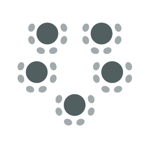 Round tables room setup icon