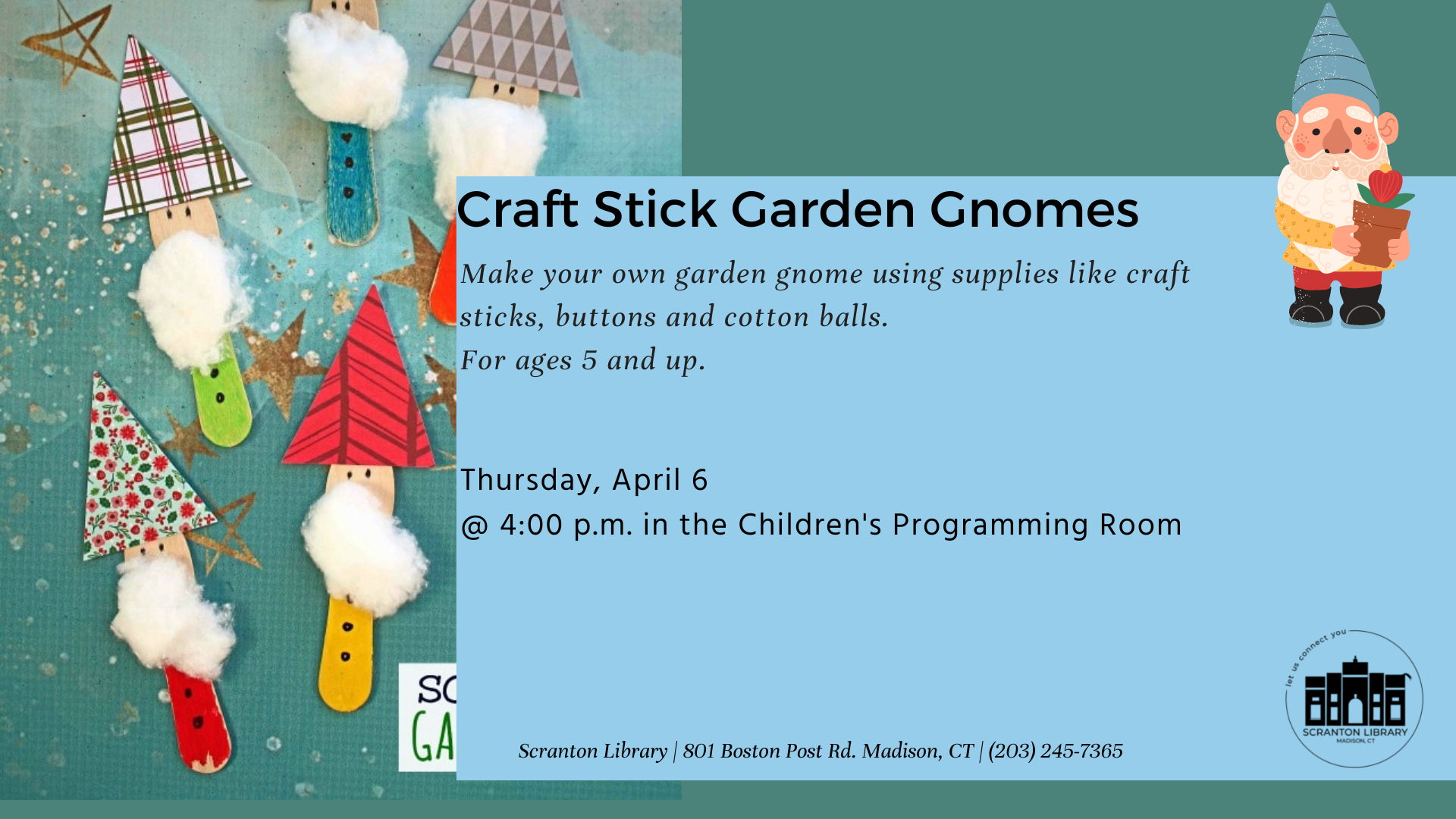 Craft Stick Garden Gnomes