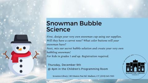 Snowman Bubble Science