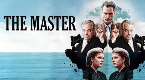 Ocean photo with several figures looking serious