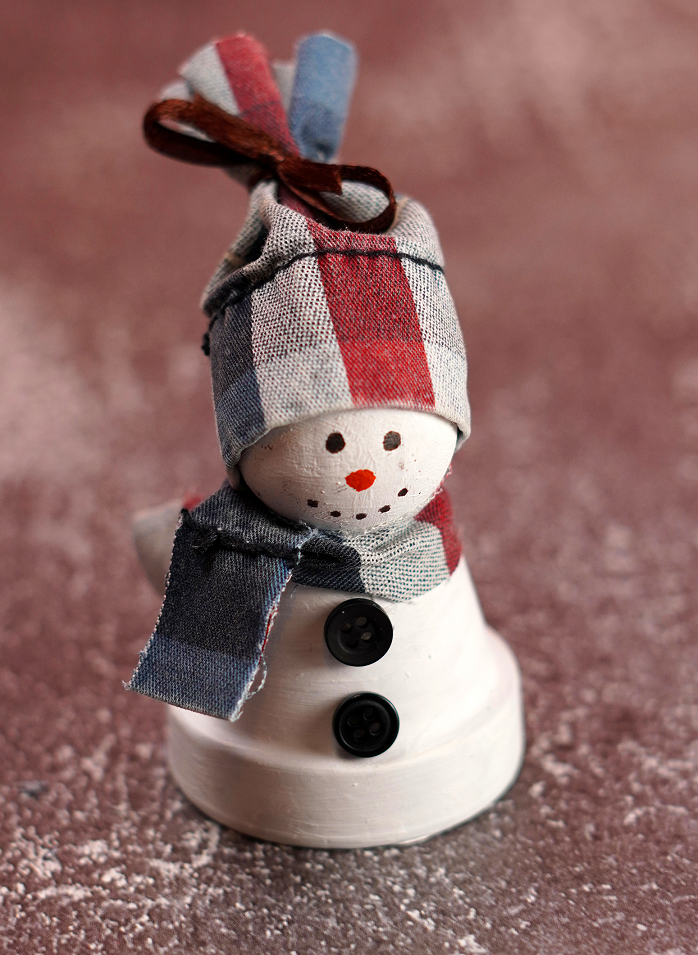 Clay Pot Snowman