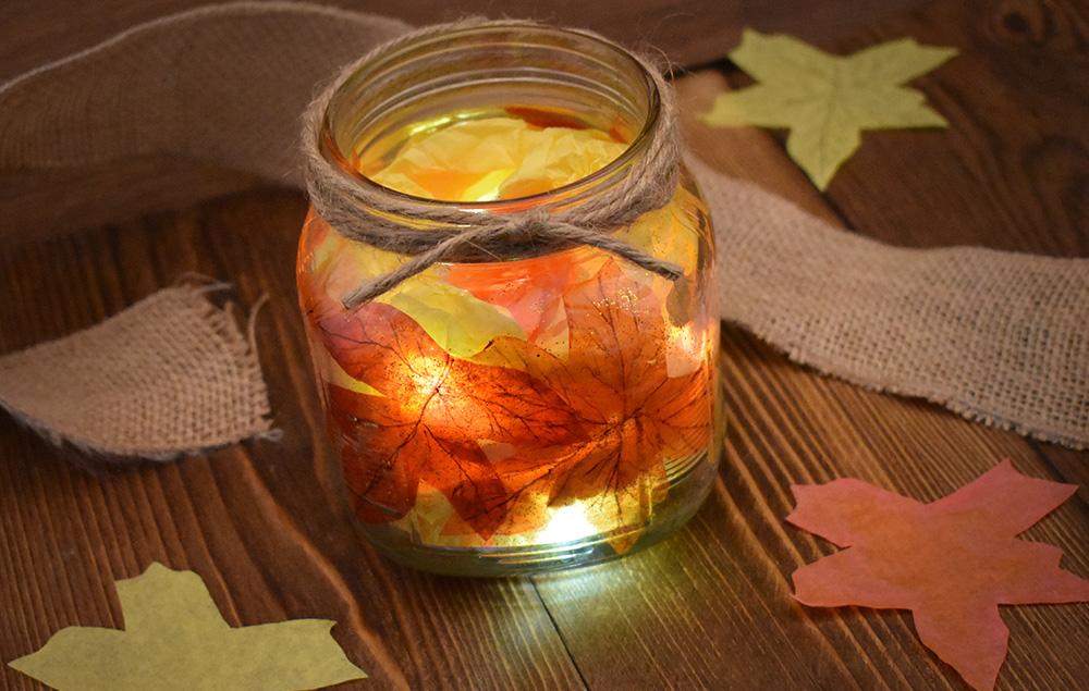 Fall Leaf Jar