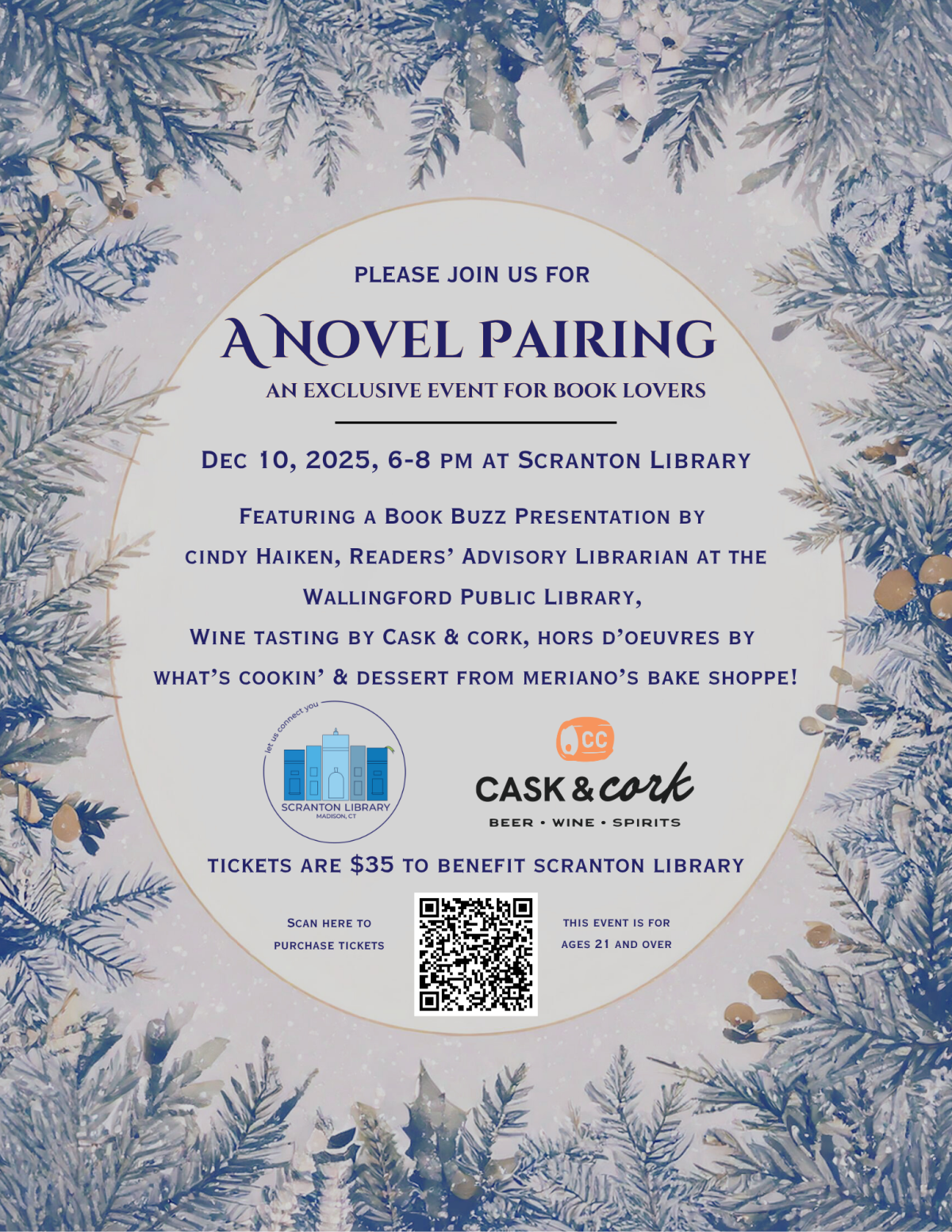 Please join us for A Novel Pairing: An Exclusive Event for Book Lovers